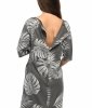 MijaCulture - labour maternity breastfeeding nightdress 4128 graphite / Palm trees